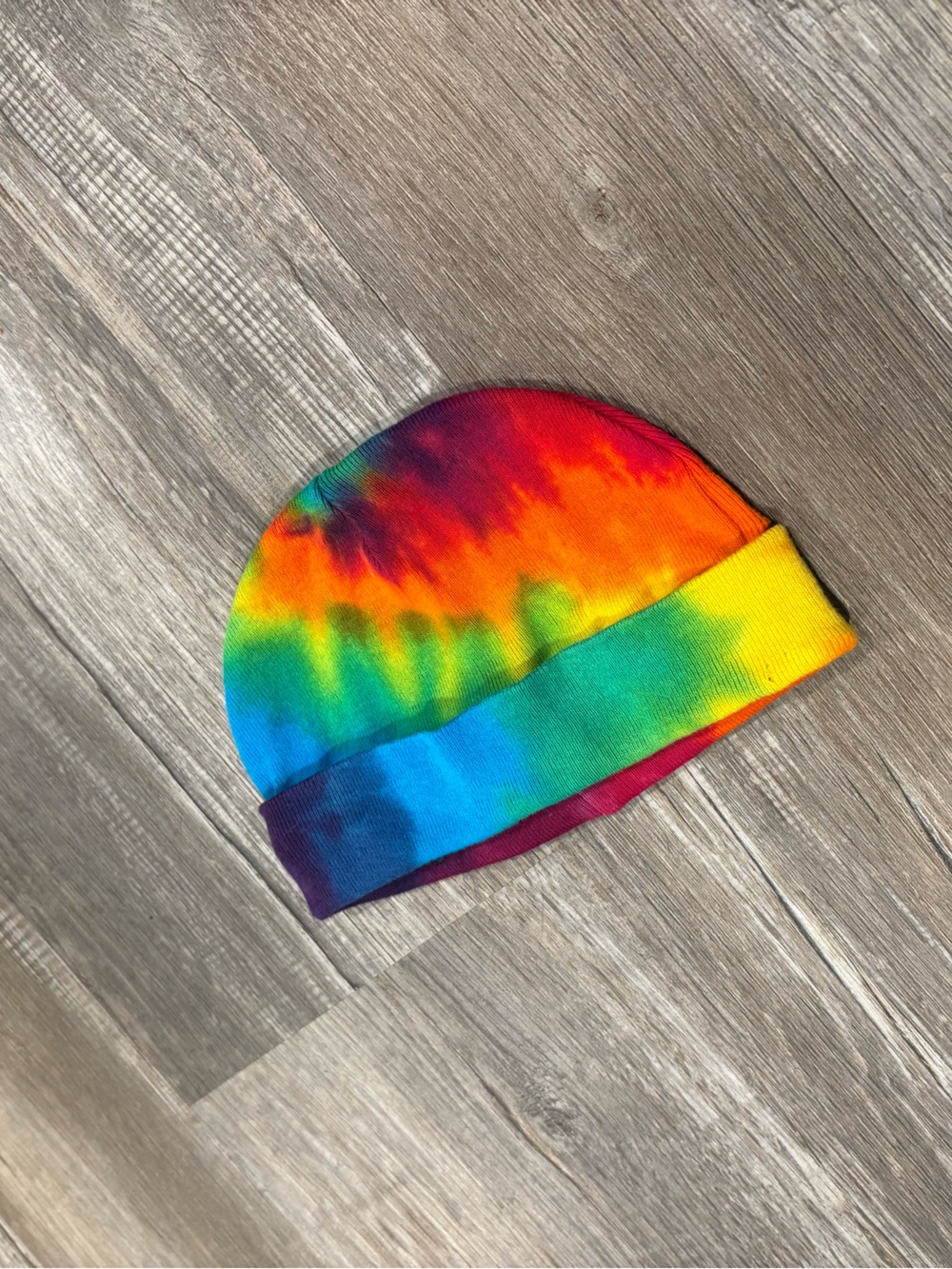 Tie-Dye Rainbow Baby (Newborn) Beanie